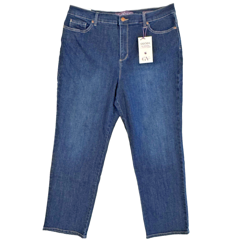 NWT GLORIA VANDERBILT Amanda The Original Slimming Jeans Size 16P Short